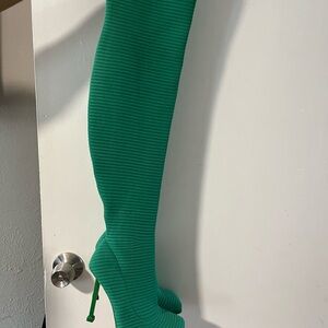 Green Over-the-Knee Boots